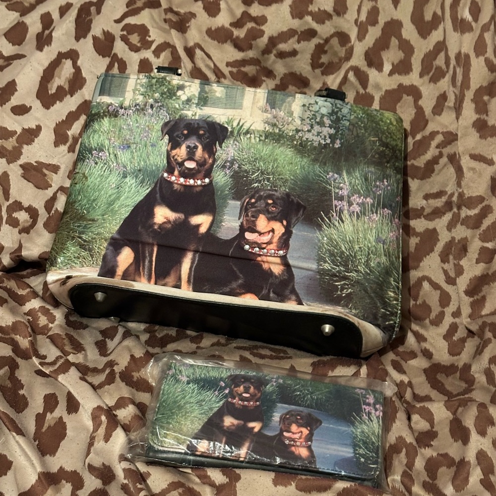 Vintage sana dog purse with wallet brand new